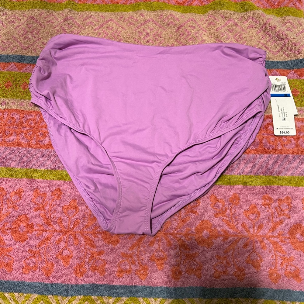 Lavender High-Waisted Bikini Bottom